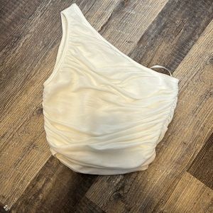 shein XS white one shoulder top